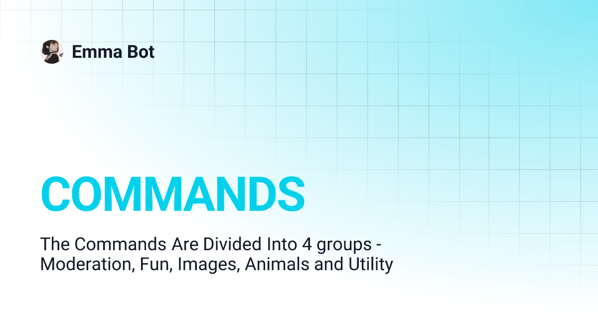 COMMANDS Emma Bot